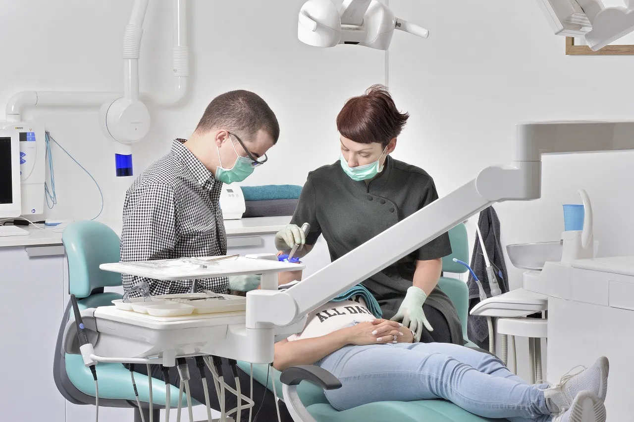 Dental treatment in progress at Melrose Dental Studio