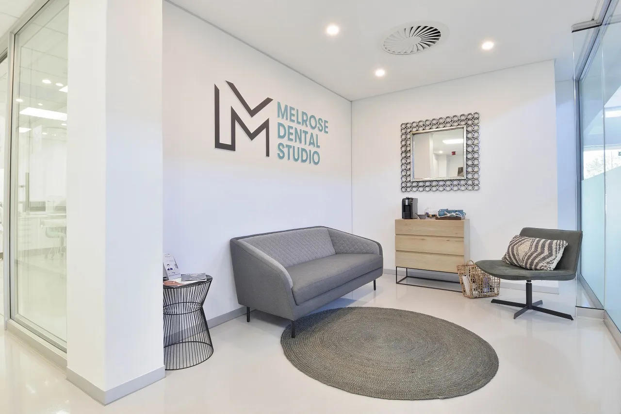 Comfortable waiting lounge at Melrose Dental Studio